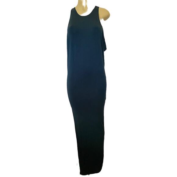 MIKOH Mavericks Maxi Dress Side Slit Scoop Neck Cover Up Teal Blue Racer… - Picture 1 of 6